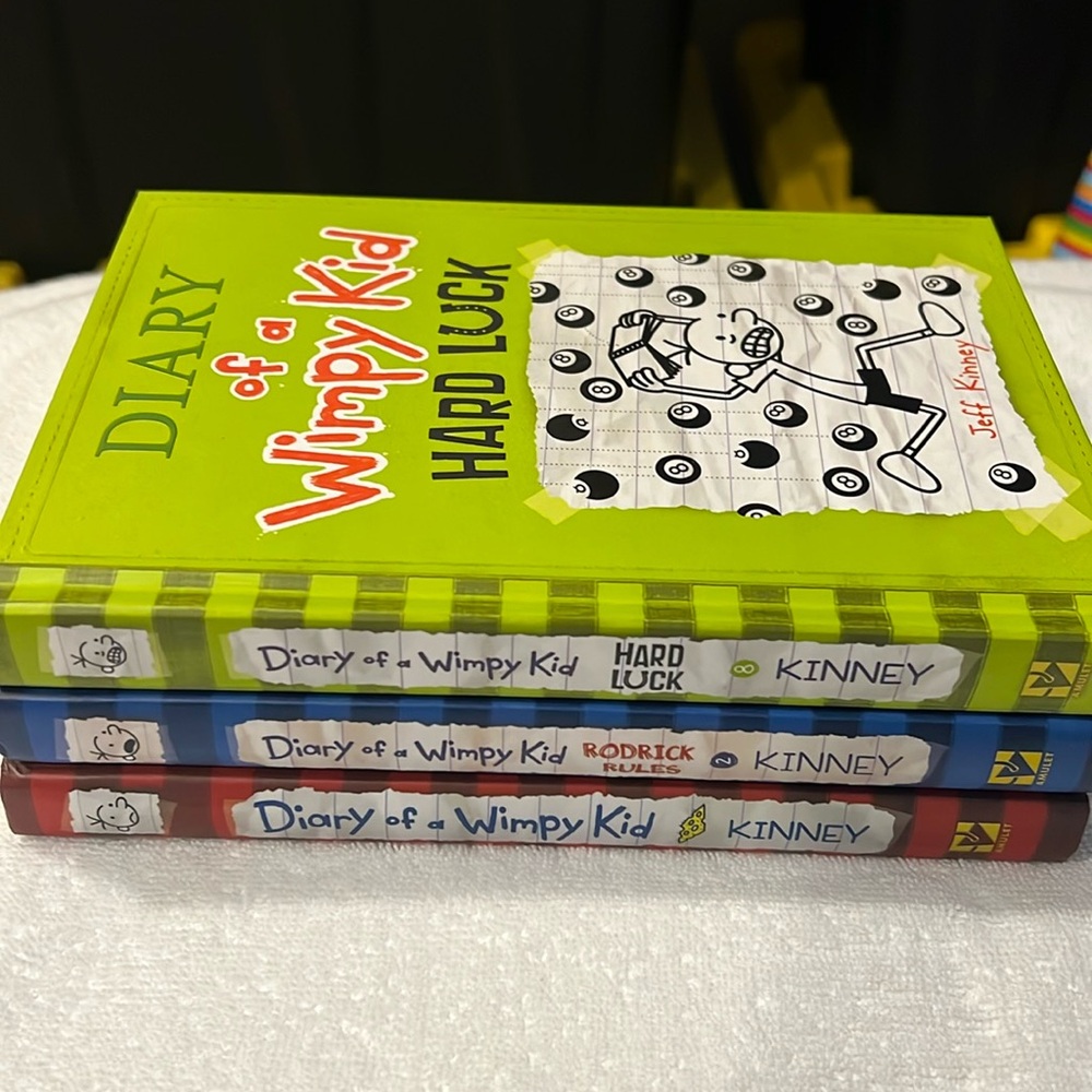 Brand New Hardcover Diary of a Wimpy Kid Book Bundle of 3 Books.